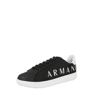 ARMANI EXCHANGE Sneaker low alb / negru imagine