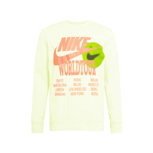Nike Sportswear Bluză de molton verde deschis / portocaliu imagine