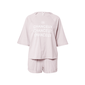 River Island Pijama 'CHANCEAUX' mov pastel / alb imagine
