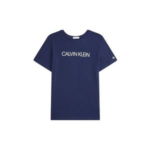 Calvin Klein Jeans Tricou albastru închis / alb imagine
