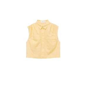 MANGO Bluză 'RITA' galben / alb imagine