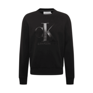 Calvin Klein Jeans Bluză de molton negru / gri imagine