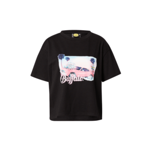 Buffalo Apparel T-Shirt 'MIA' negru / alb / roz imagine