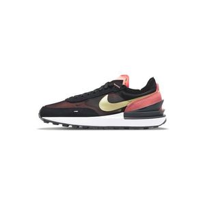 Nike Sportswear Sneaker low 'Waffle One' negru / portocaliu somon / auriu imagine