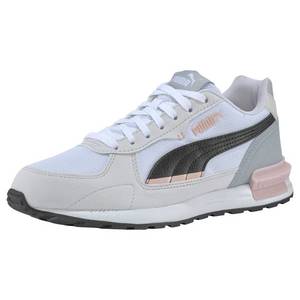 PUMA Sneaker low gri deschis / alb / negru / roz imagine