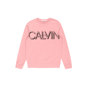 Calvin Klein Jeans Bluză de molton roz pal / negru imagine