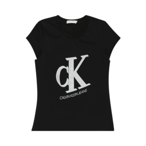 Calvin Klein Jeans Tricou negru / alb imagine