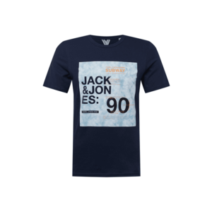 JACK & JONES Tricou bleumarin / albastru deschis / portocaliu / negru imagine