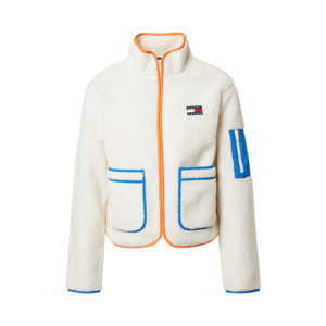 Tommy Jeans Geacă de primăvară-toamnă alb / albastru / portocaliu / alb lână / albastru închis imagine
