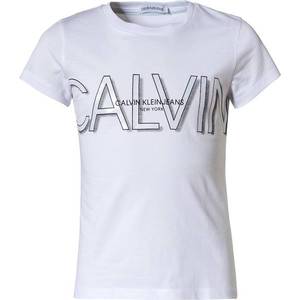 Calvin Klein Jeans Tricou alb / argintiu / negru imagine