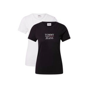 Tommy Jeans Tricou negru / albastru închis / roșu / alb murdar imagine