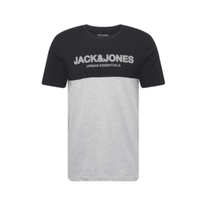 JACK & JONES Tricou negru / gri amestecat / alb imagine