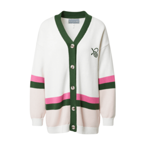 Résumé Geacă tricotată 'Halba' alb / roz pastel / verde / roz imagine