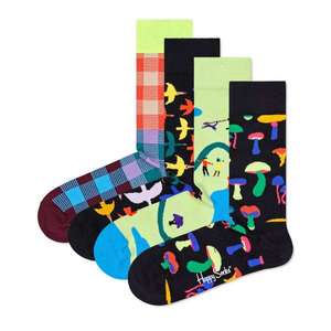 Happy Socks Șosete negru / verde petrol / portocaliu închis / galben / lila imagine