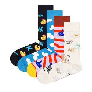 Happy Socks Șosete bej / azuriu / negru / gri deschis / mai multe culori imagine