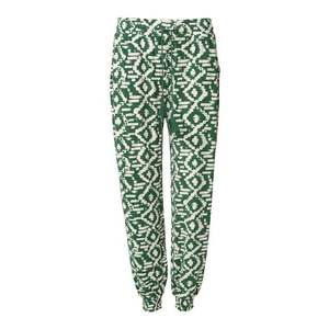 Indiska Pantaloni largi 'Radhaa' verde / alb imagine