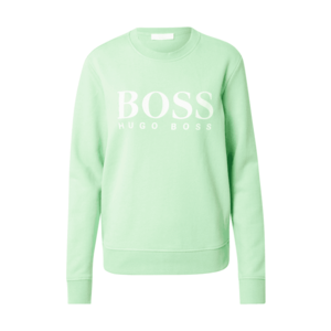 BOSS Casual Bluză de molton verde pastel / alb imagine
