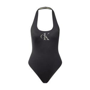 Calvin Klein Swimwear Costum de baie întreg negru / galben deschis / bej imagine