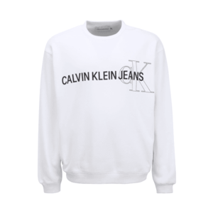 Calvin Klein Jeans Plus Bluză de molton alb / negru imagine