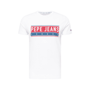 Pepe Jeans Tricou 'JAYO' alb / albastru / roșu imagine