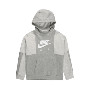 Nike Sportswear Bluză de molton gri amestecat / gri deschis / alb imagine