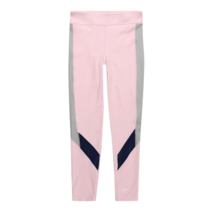 NIKE Pantaloni sport gri / albastru închis / alb / roz imagine