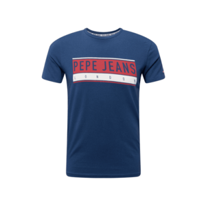 Pepe Jeans Tricou 'JAYO' albastru închis / alb / roșu imagine