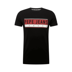 Pepe Jeans Tricou 'JAYO' alb / negru / roșu pastel imagine
