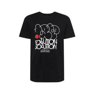 Iriedaily Tricou 'Polution Solution' negru / alb / roșu imagine