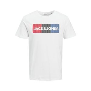 Jack & Jones Plus Tricou alb murdar / roșu / azuriu / negru imagine
