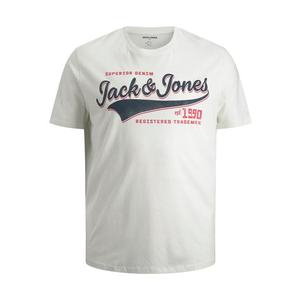 Jack & Jones Plus Tricou alb / bleumarin / roșu imagine