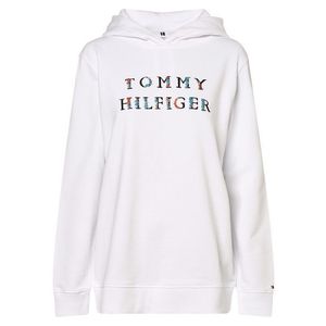 TOMMY HILFIGER Bluză de molton alb murdar / albastru deschis / portocaliu / negru imagine