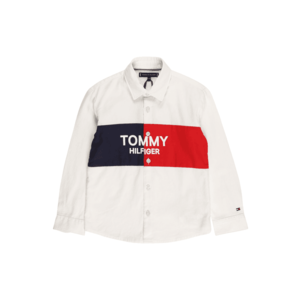 TOMMY HILFIGER Cămașă alb / bleumarin / roșu deschis imagine