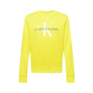 Calvin Klein Jeans Bluză de molton alb / negru / galben citron imagine