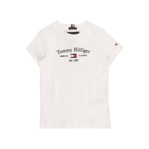 TOMMY HILFIGER Tricou alb / bleumarin / roșu imagine