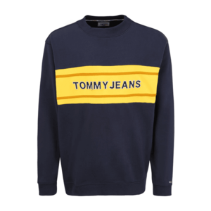 Tommy Jeans Plus Bluză de molton albastru închis / alb / galben / portocaliu deschis imagine