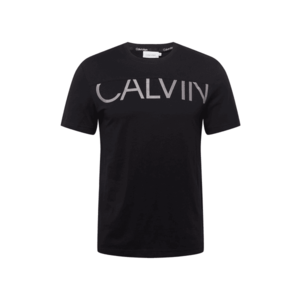 Calvin Klein Tricou negru / gri argintiu imagine