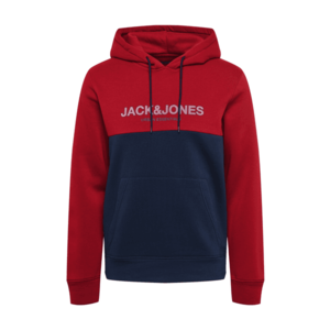 JACK & JONES Bluză de molton 'URBAN' roșu carmin / bleumarin / alb imagine