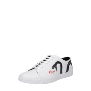 HUGO Sneaker low 'Zero Tenn' alb / negru / roșu imagine