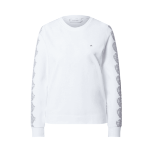 Calvin Klein Bluză de molton alb murdar / negru / gri / gri deschis imagine