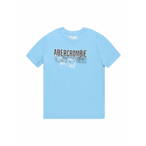 Abercrombie & Fitch Tricou albastru deschis / alb / negru imagine