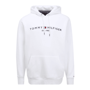 Tommy Hilfiger Big & Tall Bluză de molton alb / albastru închis / roșu imagine