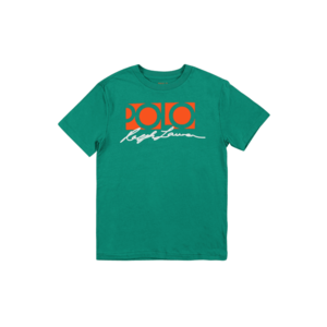 Polo Ralph Lauren Shirt verde / alb / portocaliu imagine