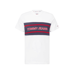 Tommy Jeans Tricou alb / albastru închis / roșu imagine