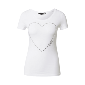 Love Moschino Tricou alb / argintiu imagine