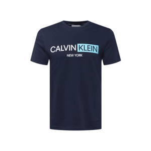 Calvin Klein Tricou bleumarin / alb / turcoaz imagine