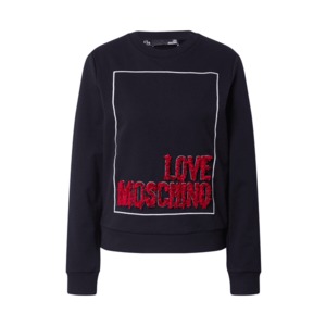 Love Moschino Bluză de molton 'Sweatshirt' negru / alb / roșu imagine