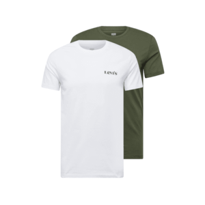LEVI'S Tricou alb / verde închis imagine