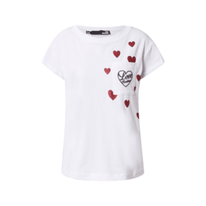 Love Moschino Tricou alb / roșu / negru imagine