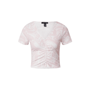 NEW LOOK Tricou 'MARBLE' roz / alb imagine